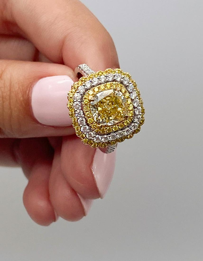 GIA Fancy Yellow Diamond Ring (1 of 5)