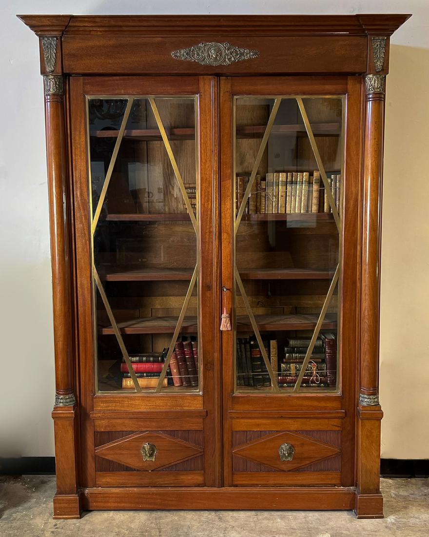 Empire Bronze Mounted Mahogany Bibliotheque (1 of 12)