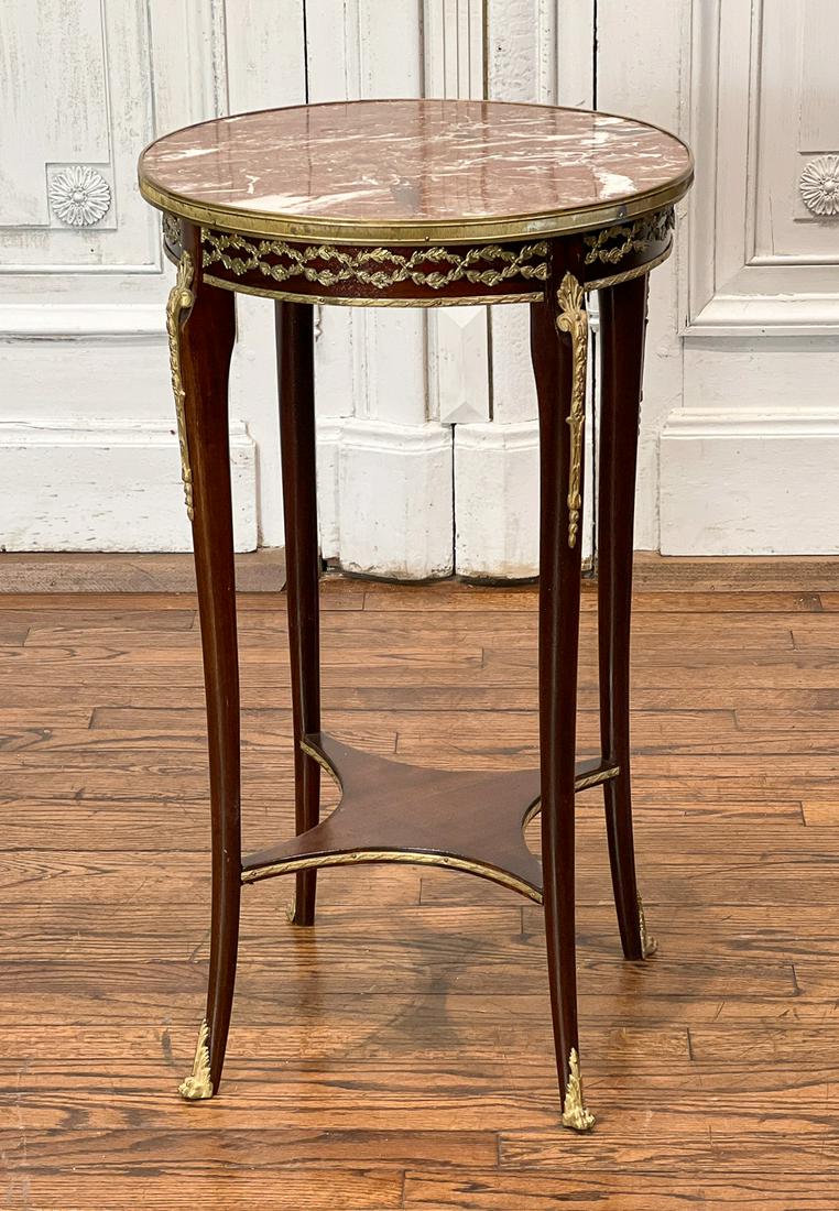 Antique Louis XVI Style Mahogany Lamp Table (1 of 11)