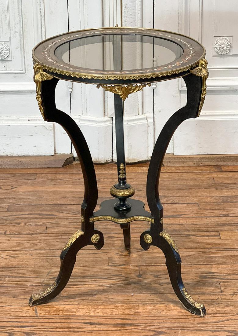 Inlaid Gueridon Side Table (1 of 10)
