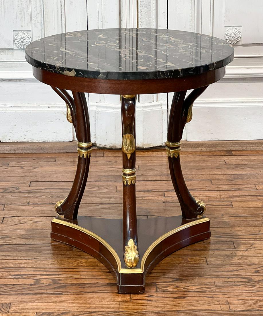 French Empire Style Marble Top Side Table (1 of 10)