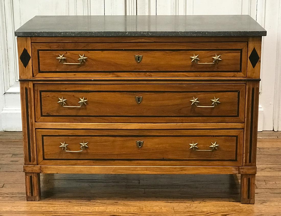 Neoclassical Inlaid Fruitwood Chest Of Drawers (1 of 8)