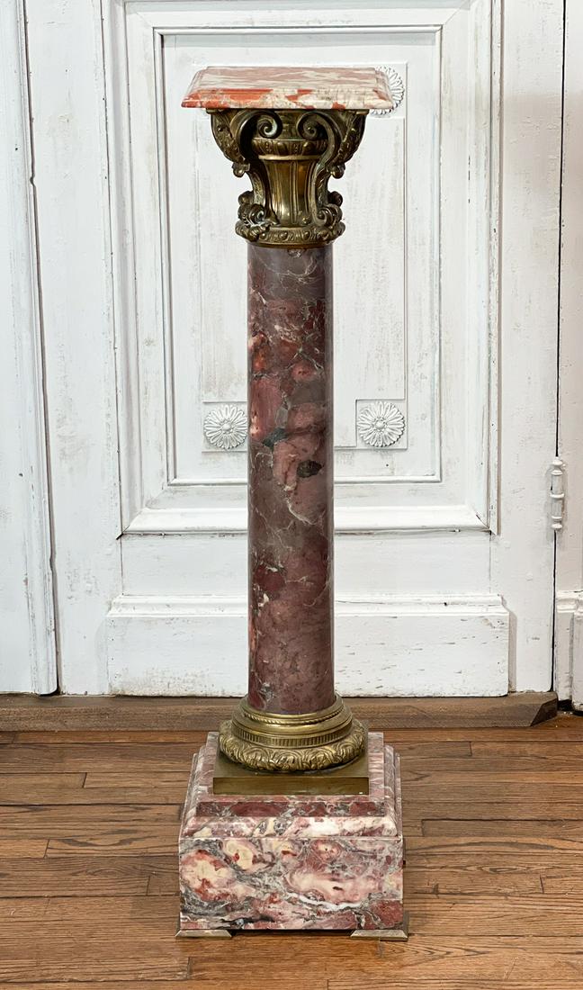 Fior De Pesco Marble And Gilt Bronze Pedestal (1 of 12)