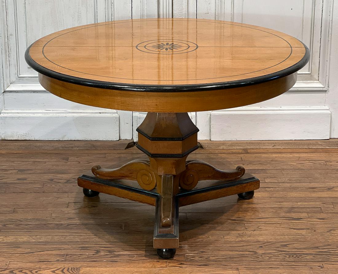 Biedermeier Inlaid Chestnut Center Table (1 of 8)