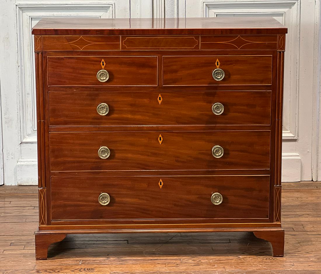 Hepplewhite Style Mahogany Chest Of Drawers (1 of 11)