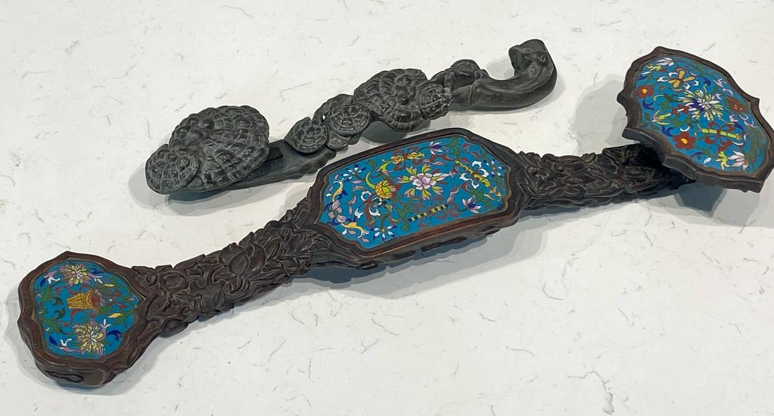 Two Carved Wood Ruyi Scepters (1 of 3)