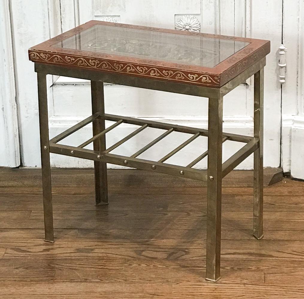 Chinese Red Lacquer Panel Side Table (1 of 5)