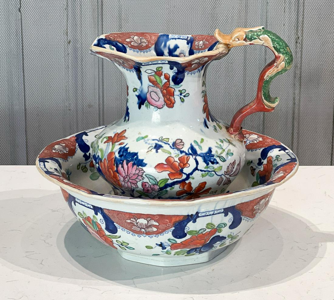Masons Ironstone Wash Bowl And Pitcher (1 of 16)