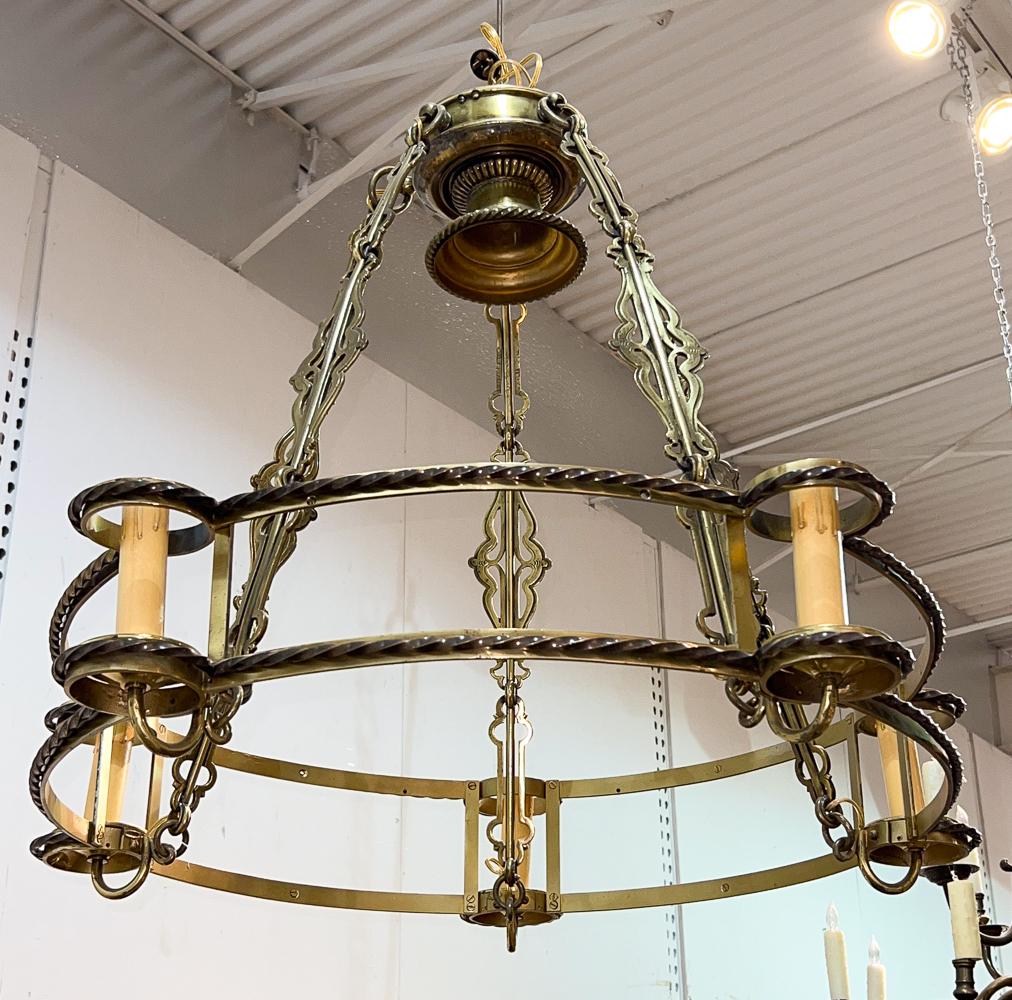 Gothic Style Brass And Iron Chandelier (1 of 8)