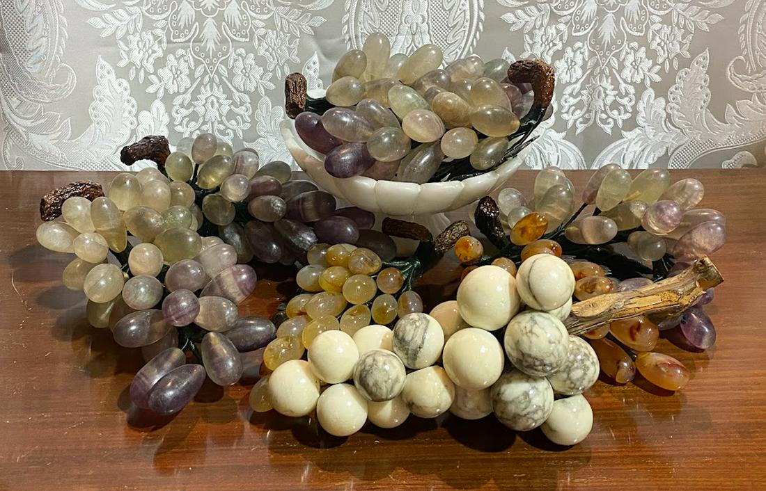 Six Stone And Wire Grape Clusters And Compote (1 of 2)