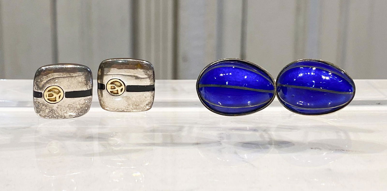 David Yurman And Sterling Enamel Cufflinks (1 of 3)