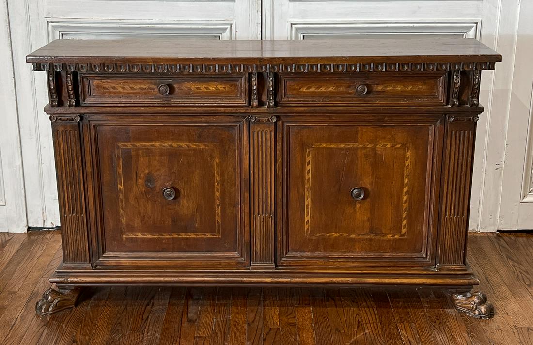 Italian Classical Style Walnut Credenza (1 of 10)