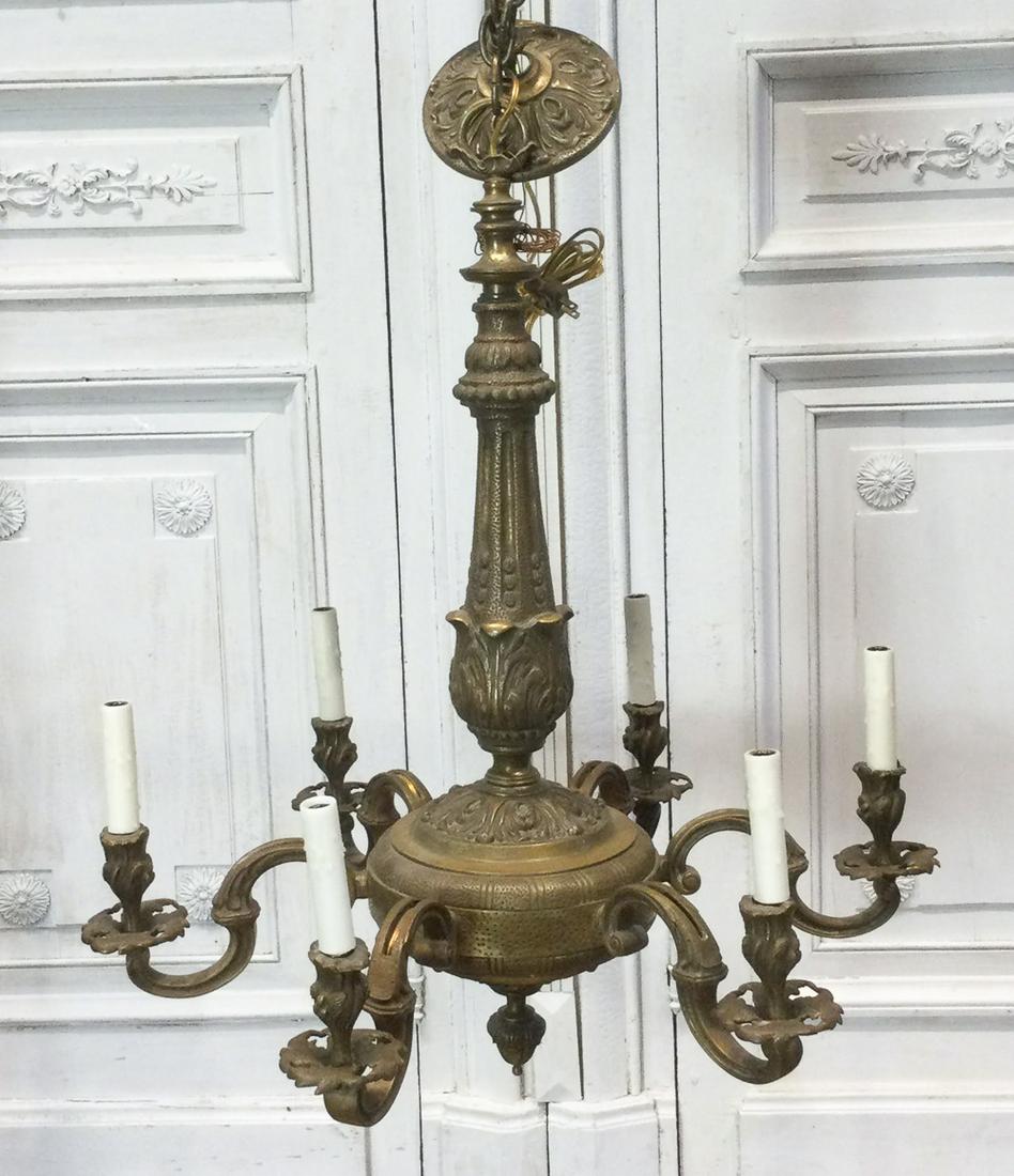 Louis XV Style Patinated Bronze Chandelier (1 of 3)