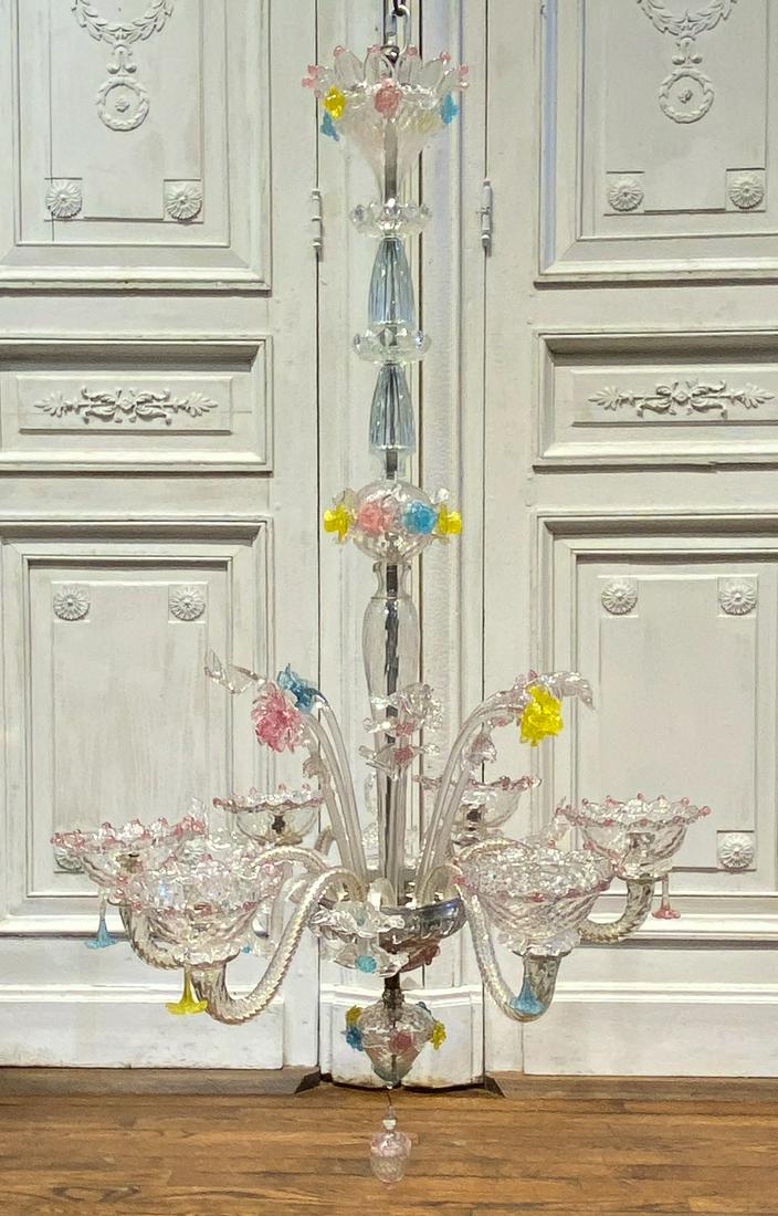Venetian Blown Glass Chandelier (1 of 6)