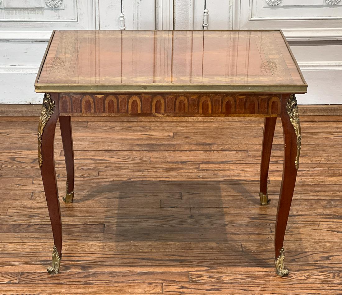 Louis XV Style Marquetry Side Table (1 of 10)