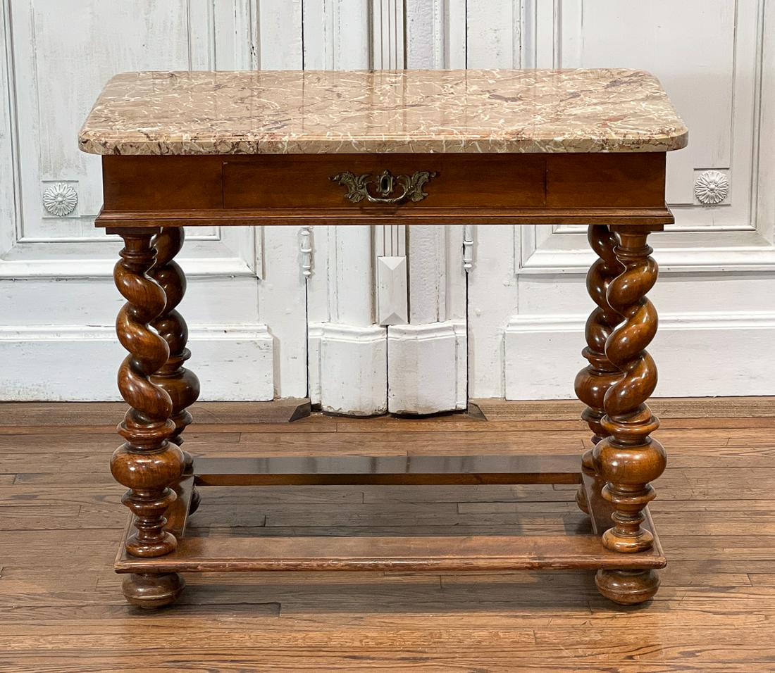 Baroque Style Walnut Library Table (1 of 11)