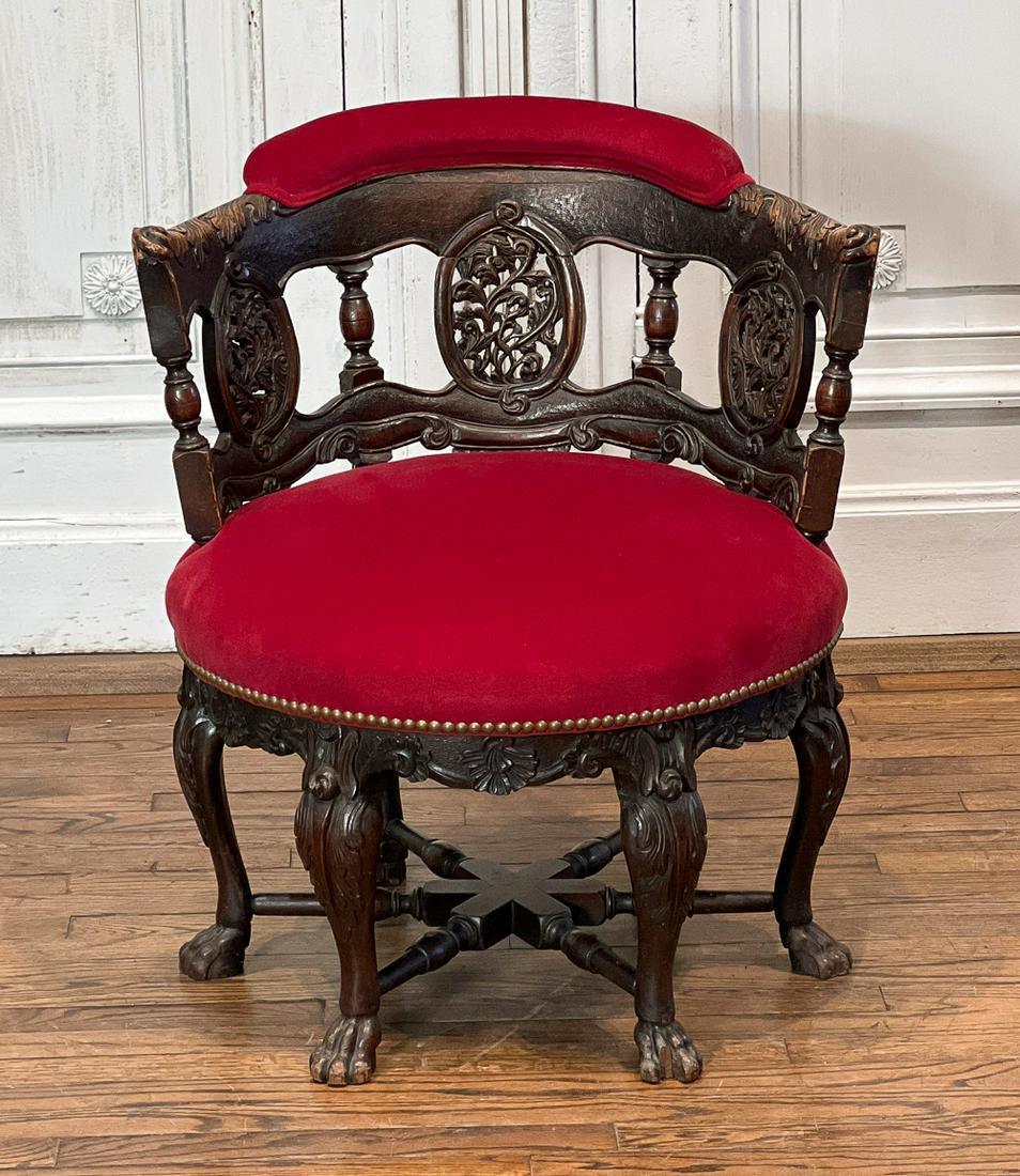 Walnut Burgomeister Barrel Back Chair (1 of 12)