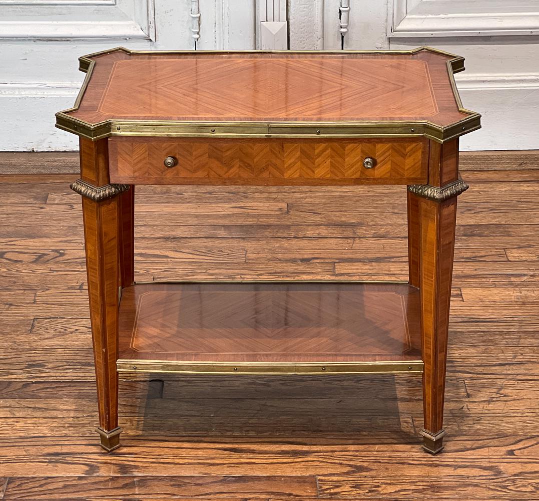 Louis XVI Style Parquetry Side Table (1 of 8)