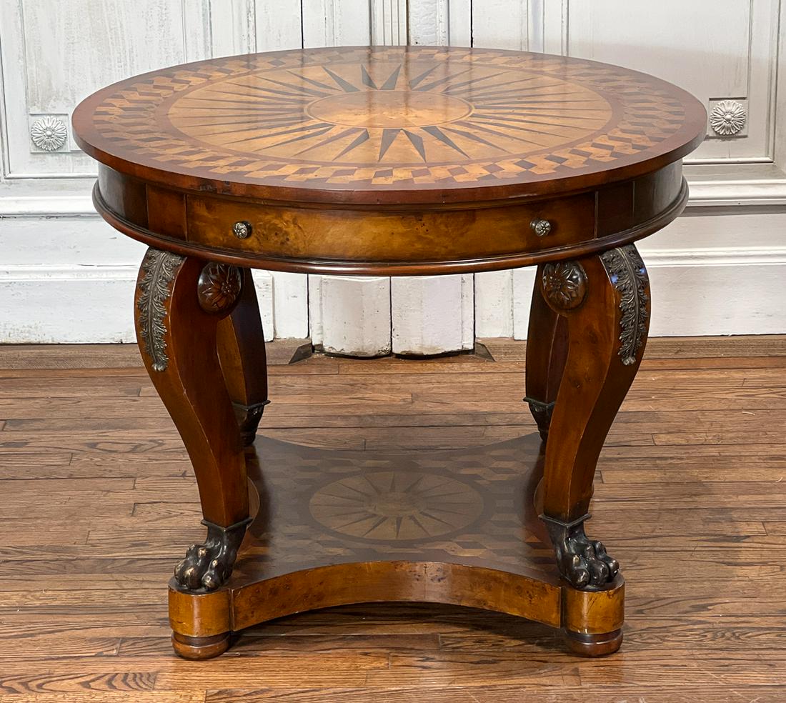 Regency Style Inlaid Mahogany Center Table (1 of 14)