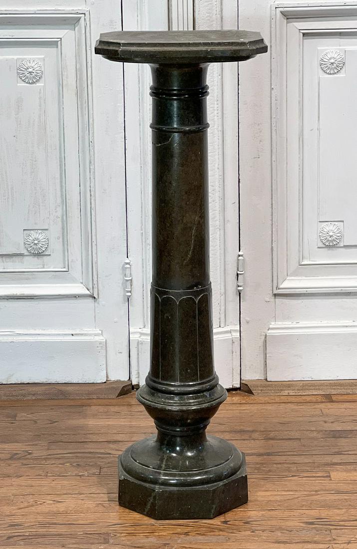 Antique Green Marble Pedestal (1 of 11)