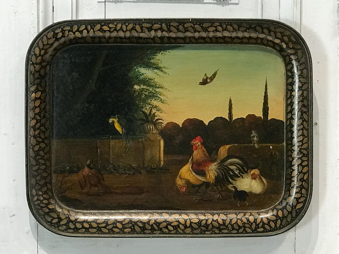 French Painted Tole Tray (1 of 4)