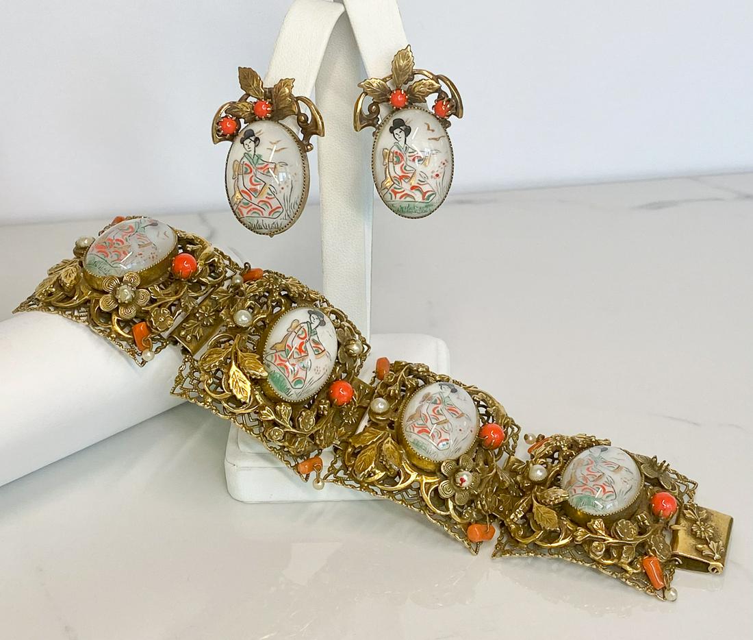 Chinese Bracelet And Earrings (1 of 4)