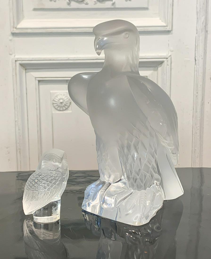 Lalique Frosted Glass Eagle And Owl Figures (1 of 7)