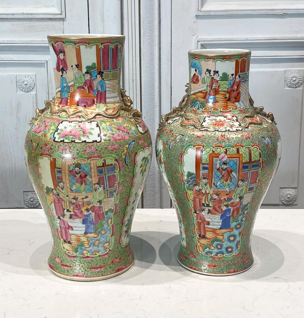 Two Rose Famille Vases (1 of 7)