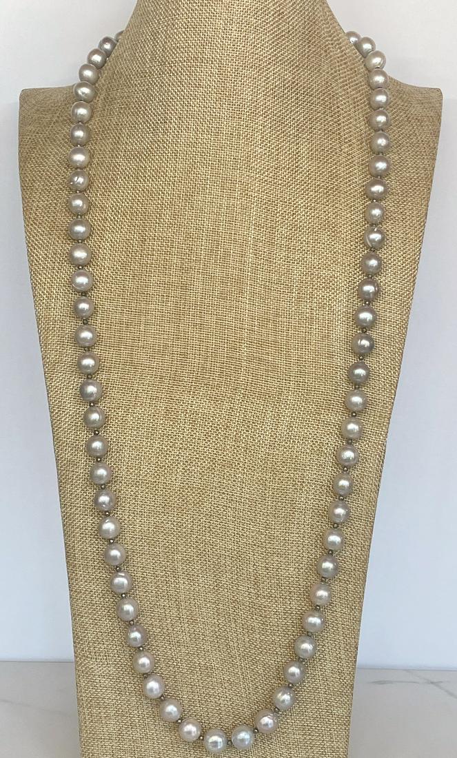 Strand Of Opera Length Gray Pearls (1 of 5)
