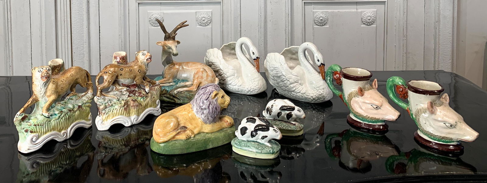 Ten Staffordshire Animal Figures (1 of 9)