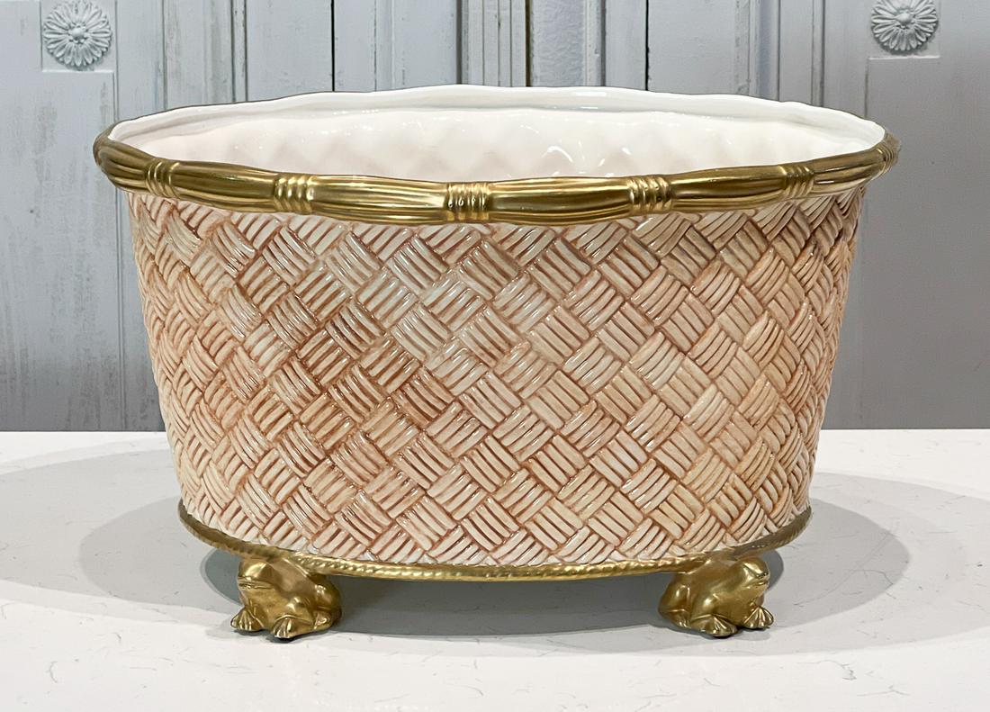 Abigails Porcelain Basket Form Jardiniere (1 of 12)