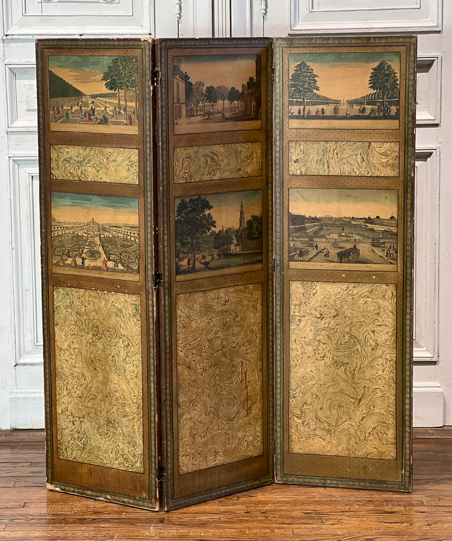 Antique Decoupage Floor Screen (1 of 11)