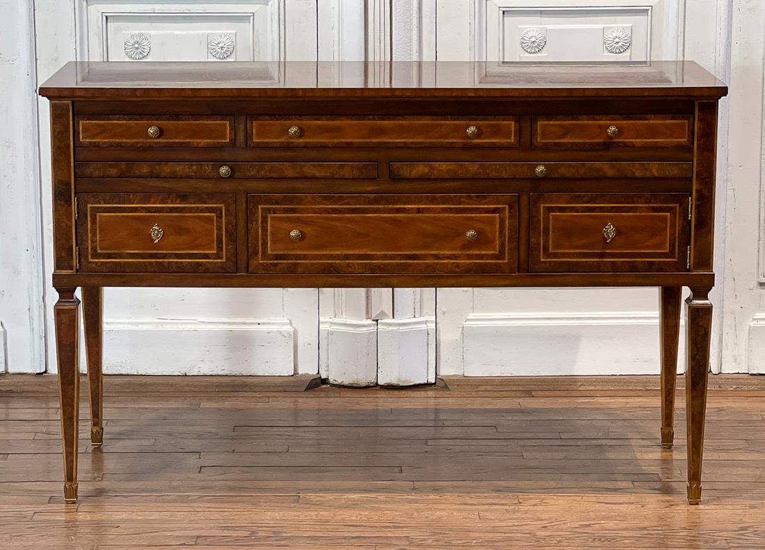 Regency Style Style Burl Inlaid Server (1 of 13)