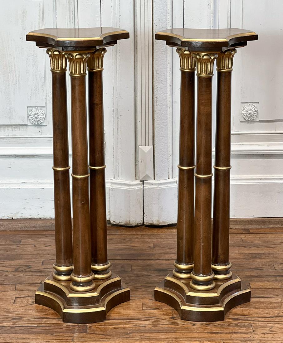 Pair Regency Style Mahogany Pedestals (1 of 11)