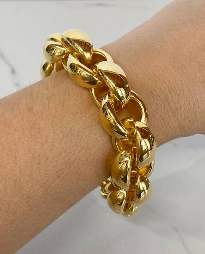 Milor 14k Gold Over Resin Link Bracelet