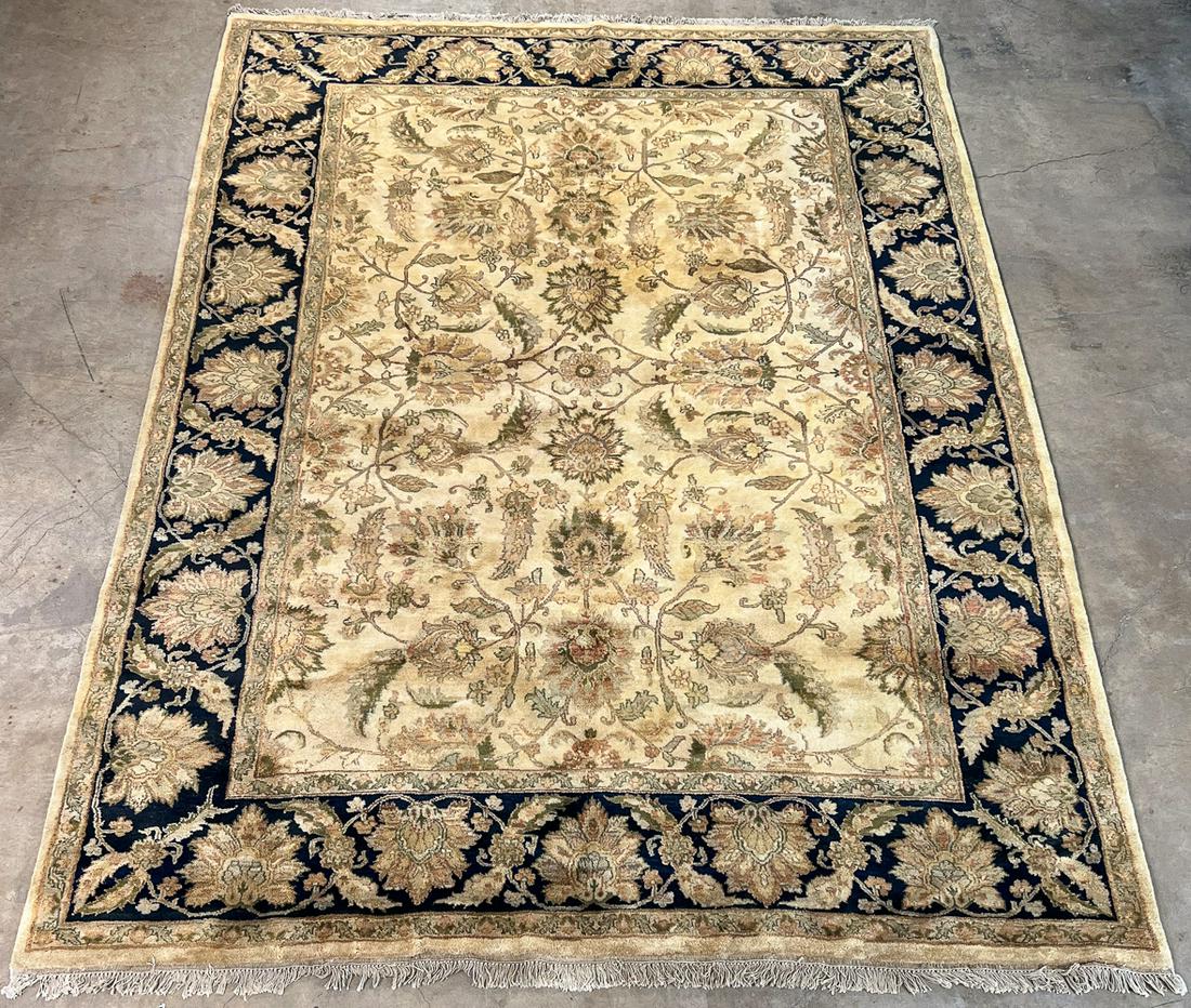 Hand Woven Indian Wool Rug, 8’11 x 11’9 (1 of 11)