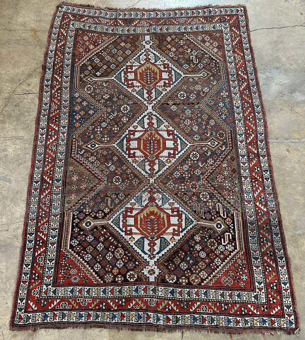 Antique Kazak Three Medallion Rug, 5'1 x 7'9 (1 of 11)