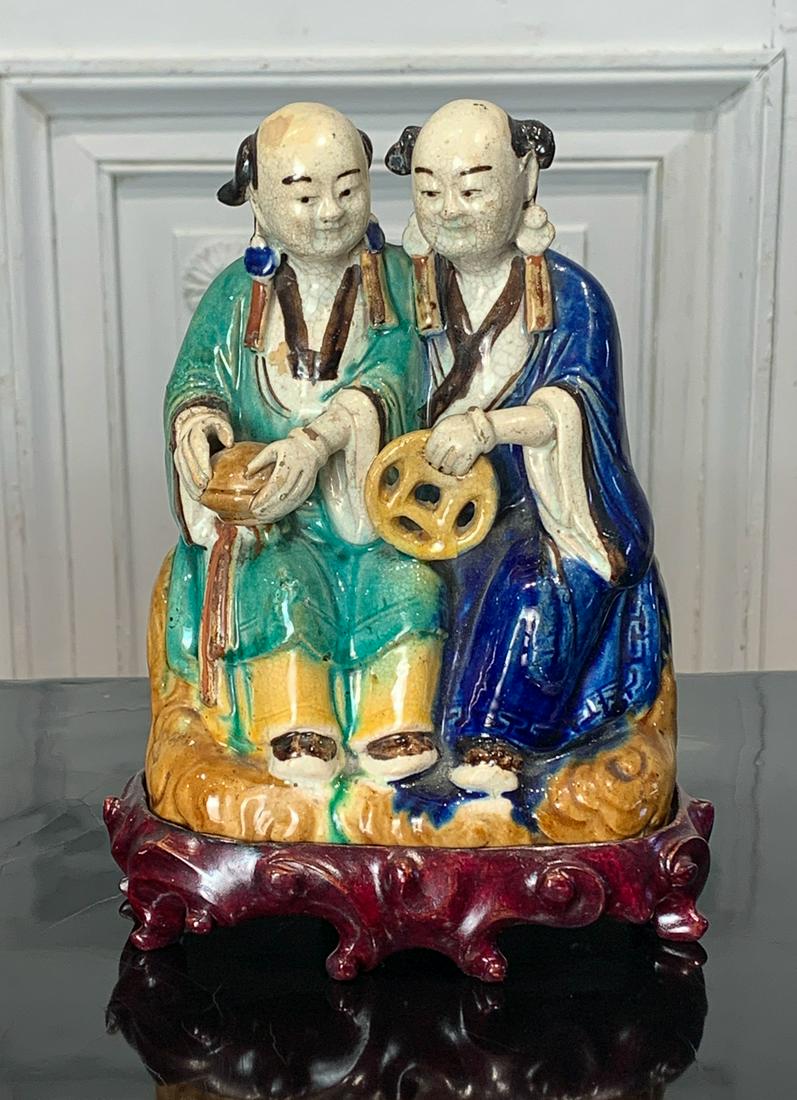 Chinese Sancai Mudmen Figure Group (1 of 5)