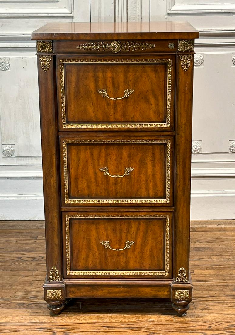 Maitland Smith Mahogany Pedestal File Cabinet (1 of 8)