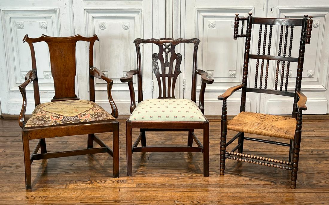 Three Antique English Armchairs (1 of 11)