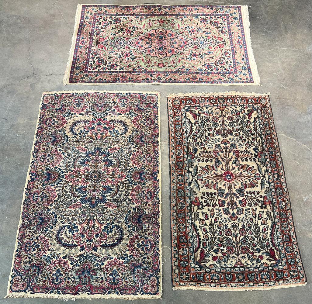 Three Sarouk Scatter Rugs 5 x 3 (1 of 8)