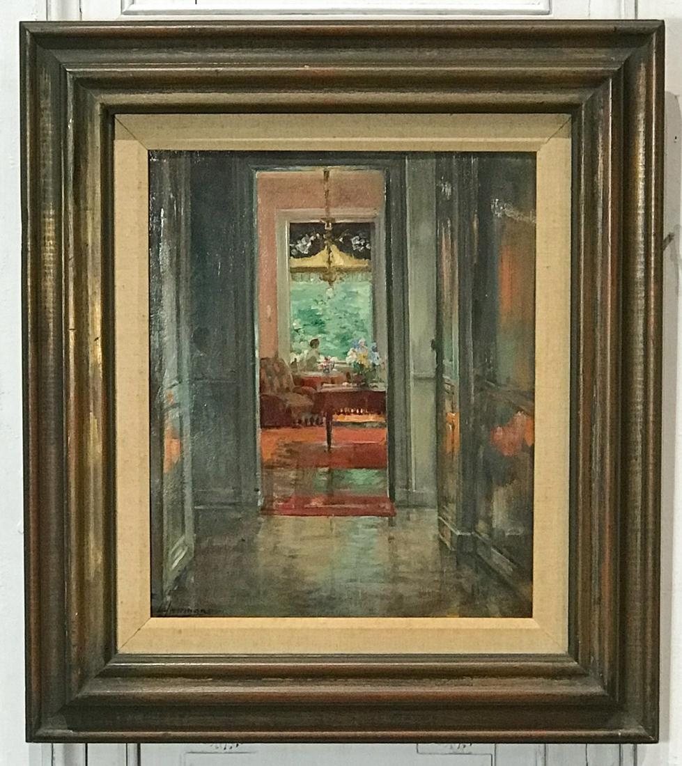 Interior Of A European Country House, Oil Panel (1 of 3)