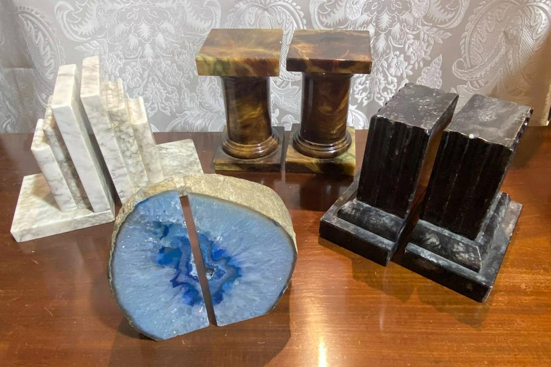 Four Pairs Of Stone Bookends (1 of 1)