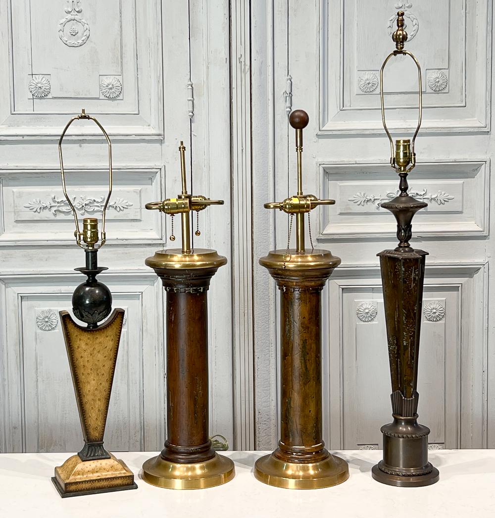 Four Neoclassical Bronze Mounted Table Lamps (1 of 9)