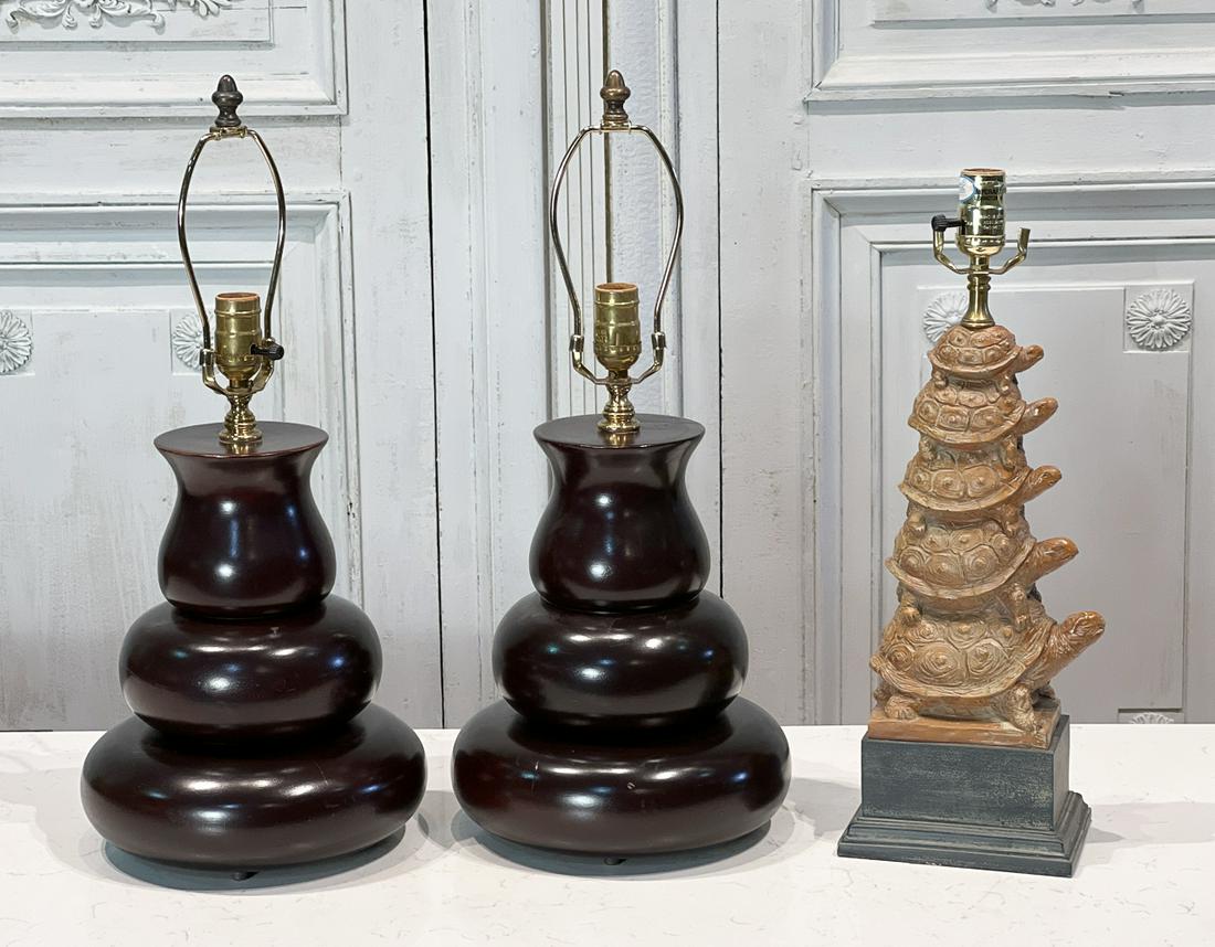 Three Asian Style Composite Table Lamps (1 of 6)