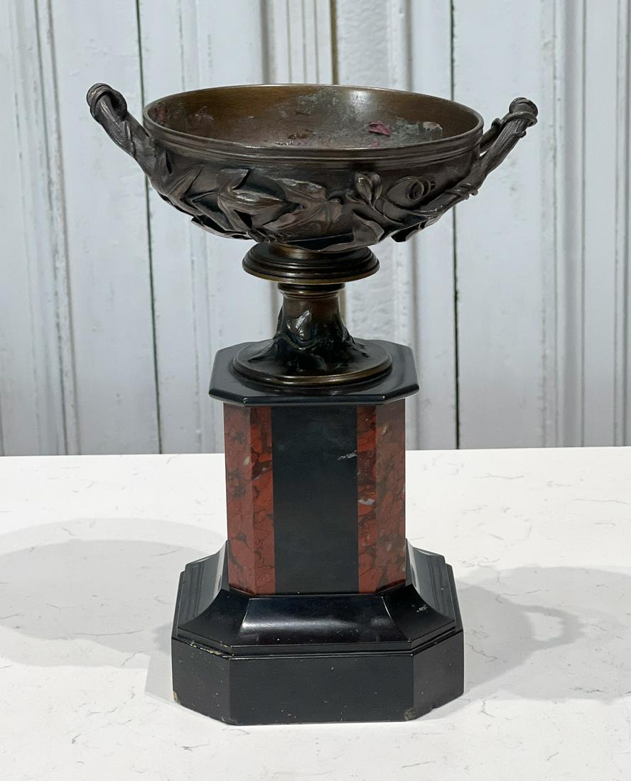 French Bronze And Marble Compote Tazza (1 of 8)