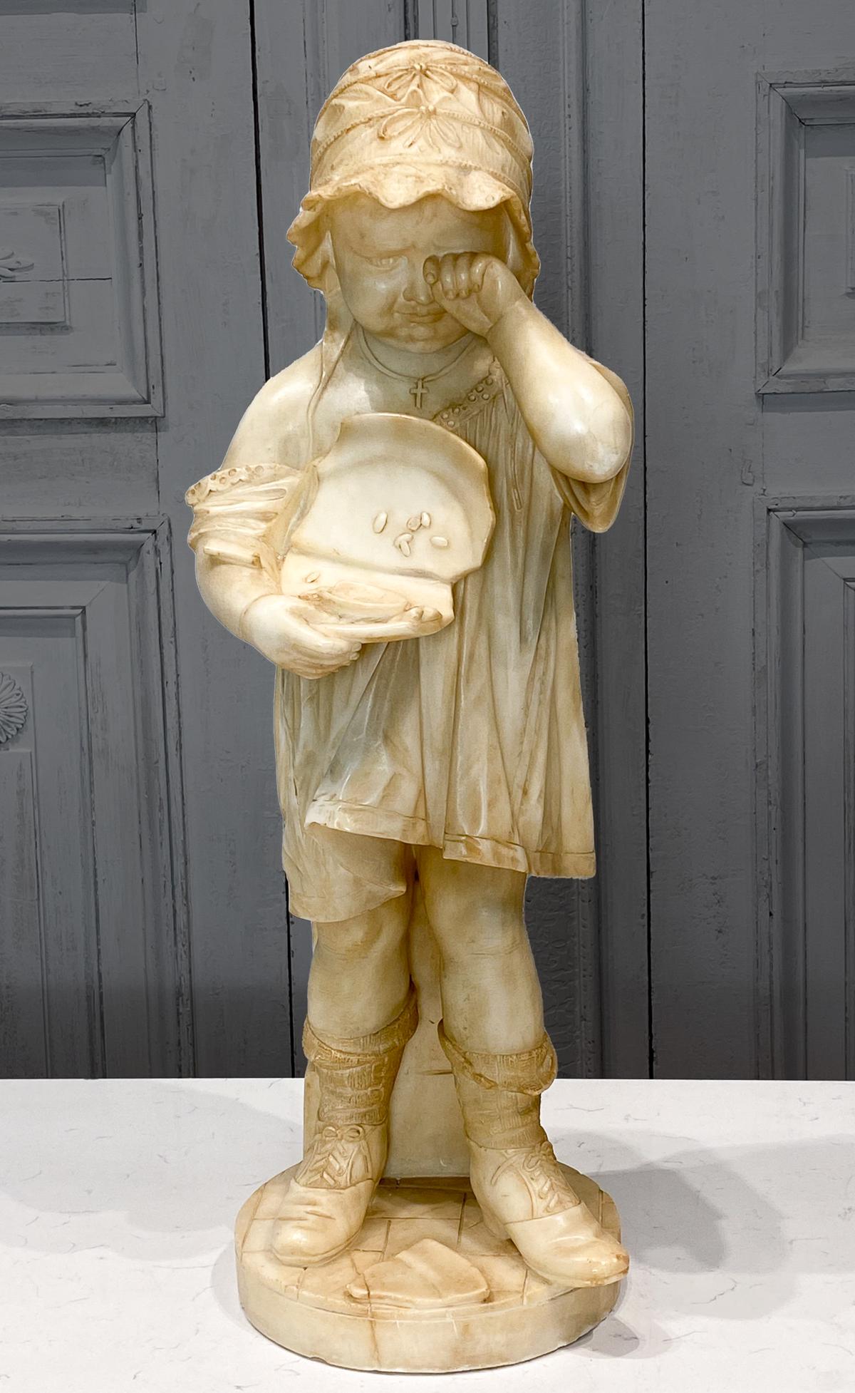 Italian Marble Statue Of Crying Child (1 of 9)