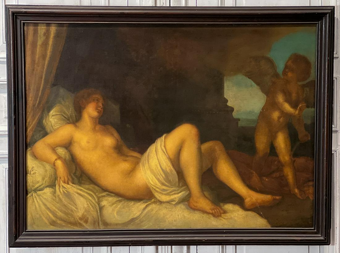 Cupid And Venus Oil On Canvas (1 of 11)