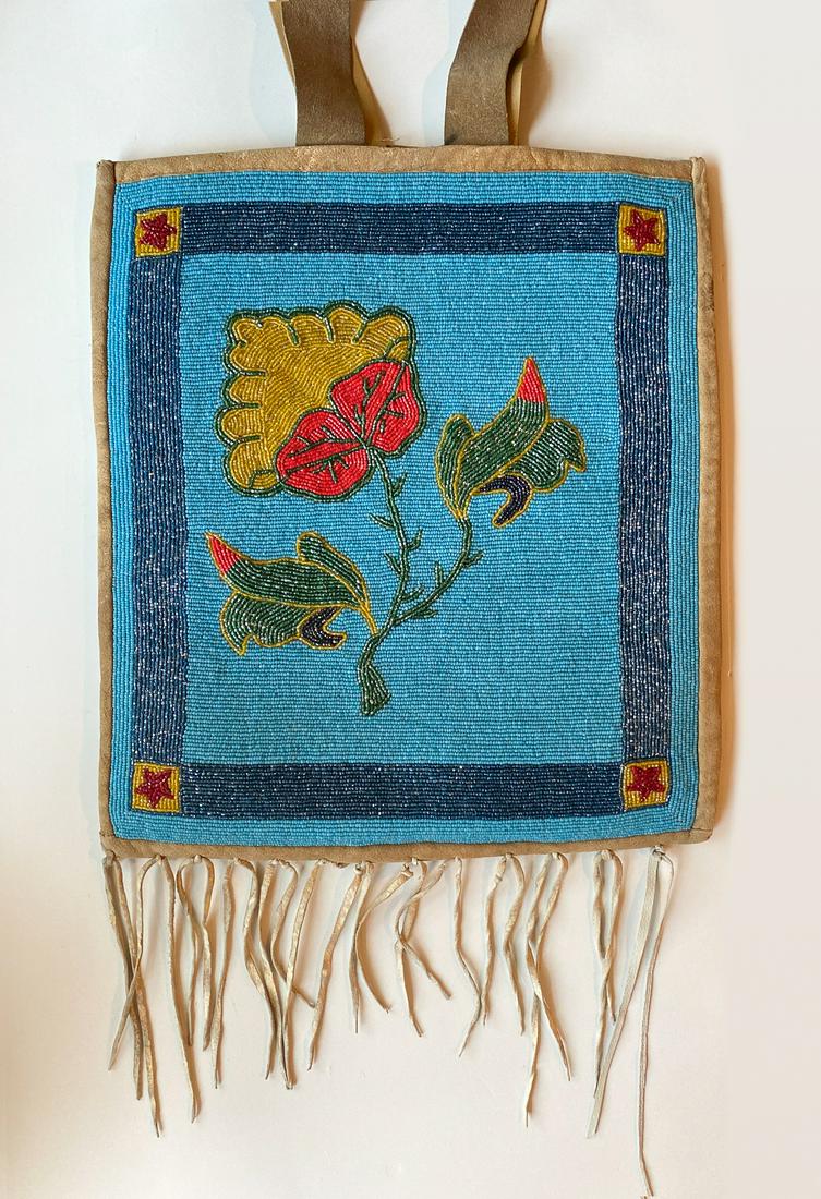 Nez Perce Beaded Hide Flat Bag (1 of 7)