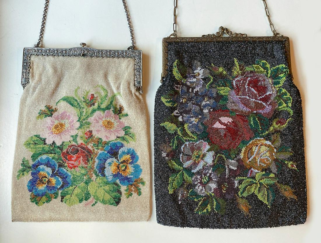 Two Floral Beaded Evening Bags (1 of 6)